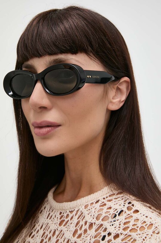 Сонцезахисні окуляри Gucci кругла чорний GG1527S