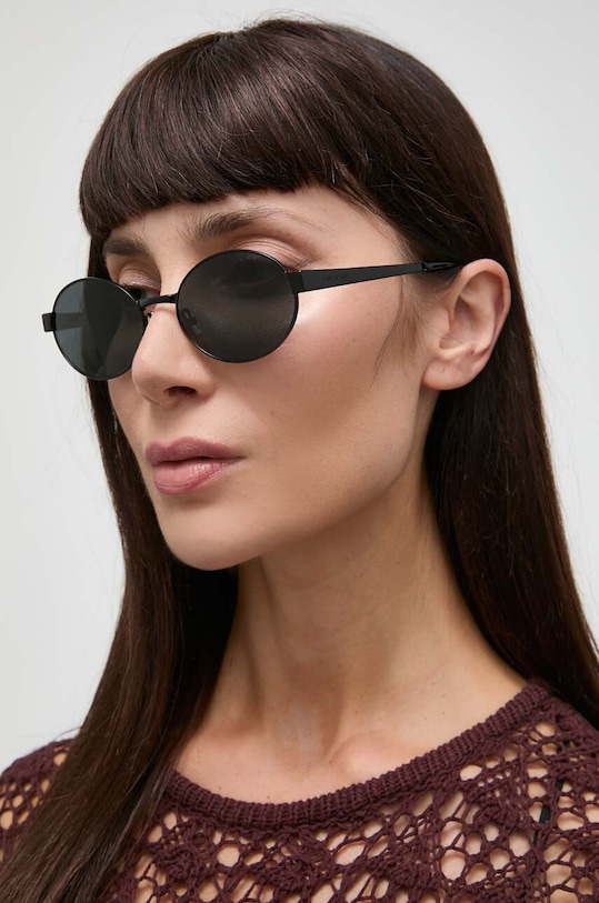Сонцезахисні окуляри Saint Laurent кругла чорний SL.692