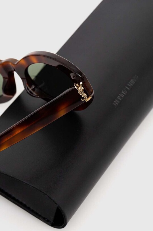 Saint Laurent okulary przeciwsłoneczne SL.M136 brązowy