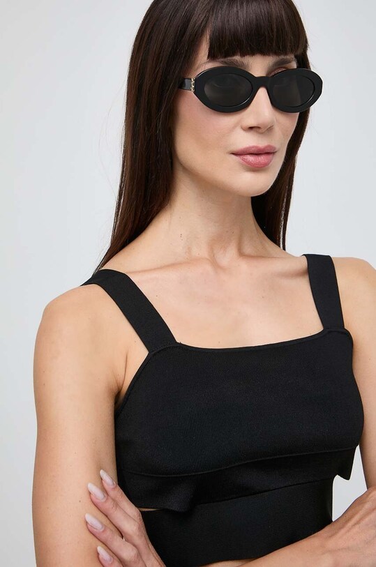 Saint Laurent okulary przeciwsłoneczne jednolita czarny SL.M136