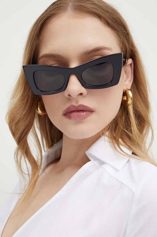 Saint Laurent okulary przeciwsłoneczne jednolita czarny SL.702