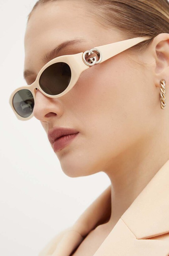 Gucci okulary przeciwsłoneczne GG1660S beżowy