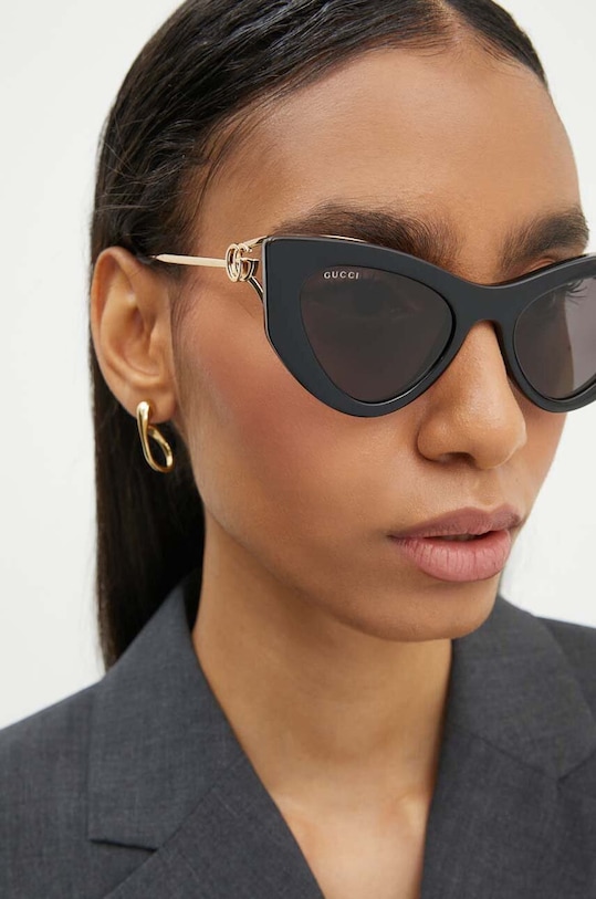 Gucci okulary przeciwsłoneczne kocie oczy czarny GG1565S