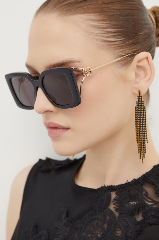 Gucci okulary przeciwsłoneczne jednolita czarny GG1567SA