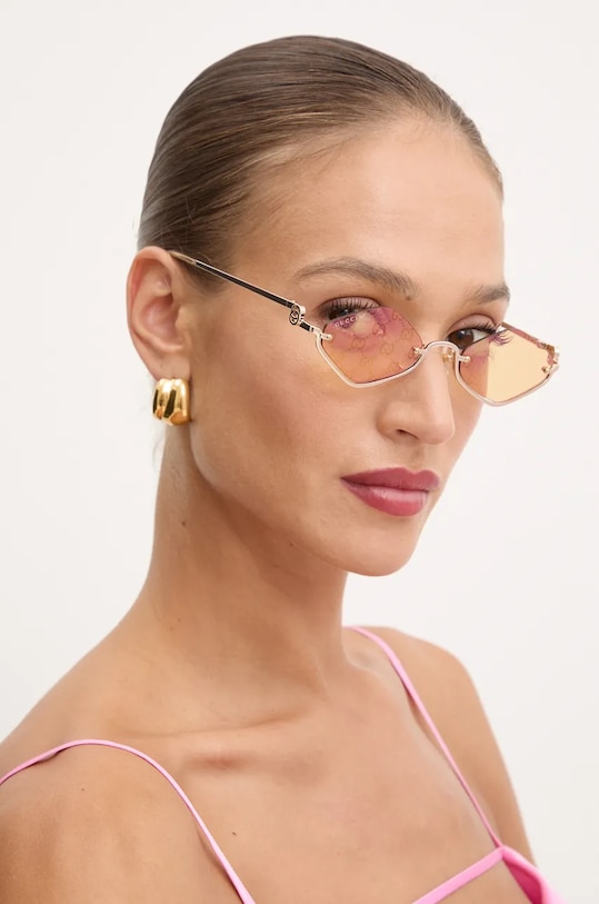 Солнцезащитные очки Gucci геометрические оранжевый GG1604S