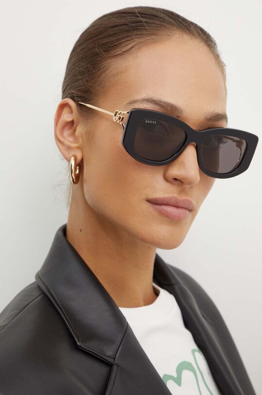 Gucci okulary przeciwsłoneczne jednolita czarny GG1566S