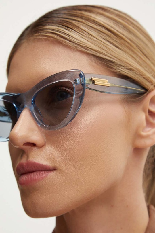 Bottega Veneta okulary przeciwsłoneczne BV1282S turkusowy