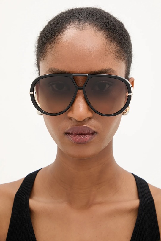 Сонцезахисні окуляри Bottega Veneta авіатор чорний BV1273S