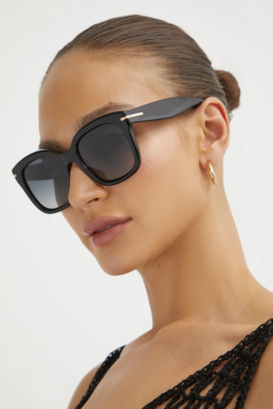 BOSS ochelari de soare dreptunghiular negru BOSS.1731/S