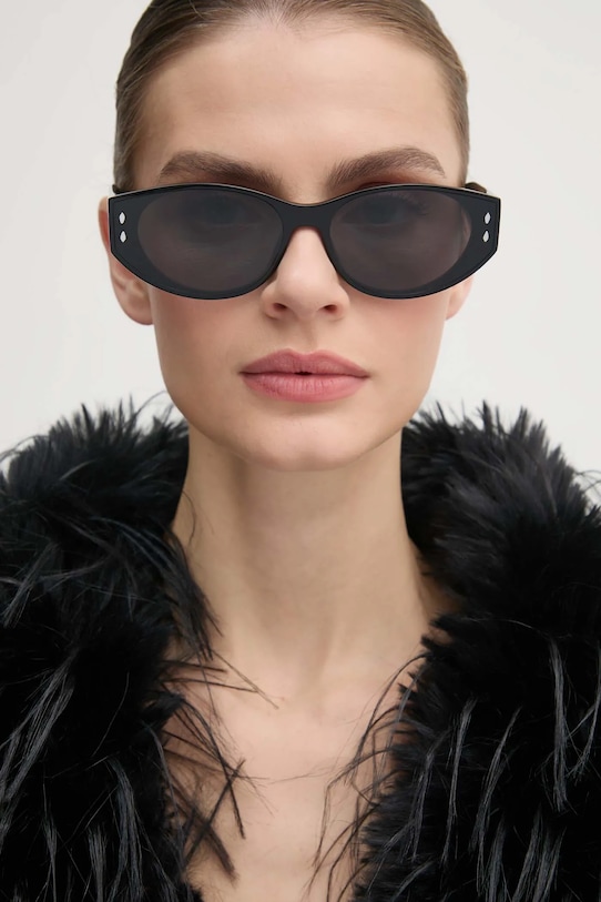 Isabel Marant ochelari de soare rotund negru IM.0185/G/S