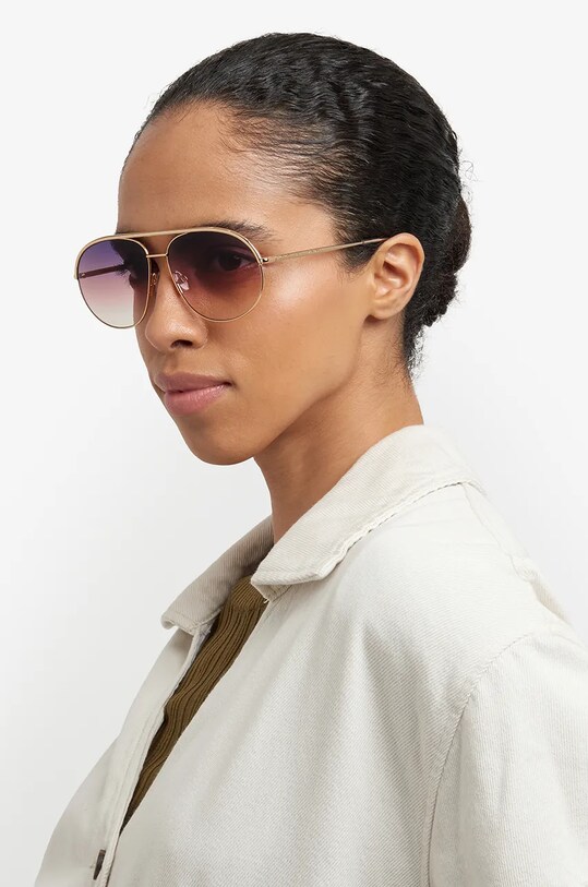 Isabel Marant okulary przeciwsłoneczne gradientowa złoty IM.0200/S