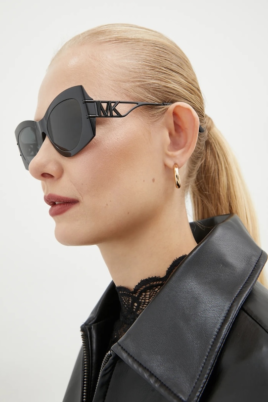 Солнцезащитные очки Michael Kors кошачий глаз чёрный 0MK2235U