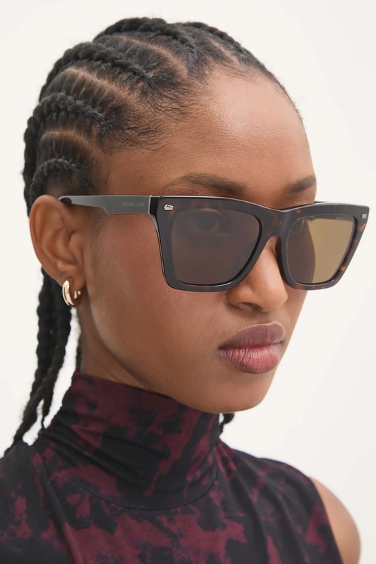 Солнцезащитные очки Michael Kors прямоугольные коричневый 0MK2225U300683