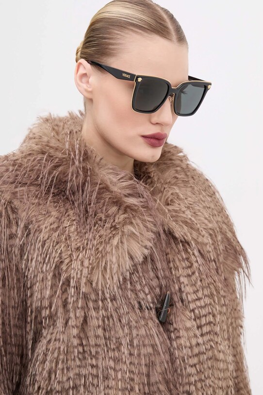 Versace ochelari de soare dreptunghiular negru 0VE2278D