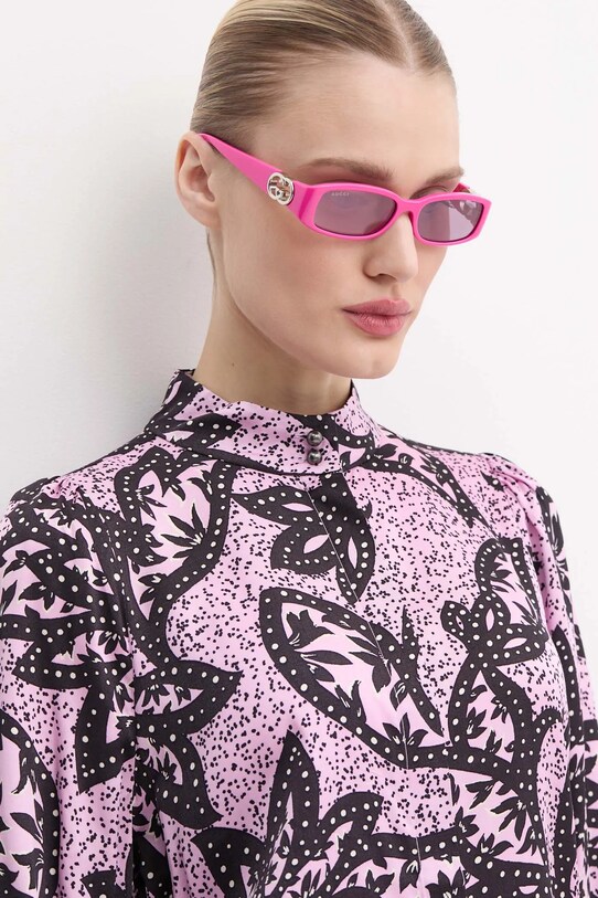 Slnečné okuliare Gucci hladký ružová GG1661S