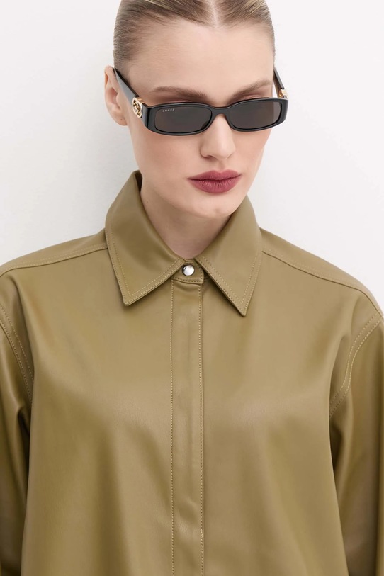 Gucci okulary przeciwsłoneczne jednolita czarny GG1661S