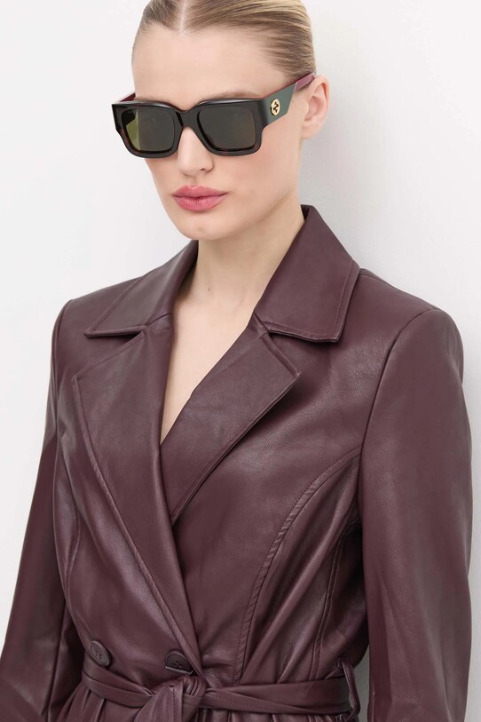 Gucci okulary przeciwsłoneczne prostokątne czarny GG1663S