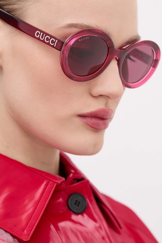 Gucci okulary przeciwsłoneczne GG1722SA czerwony