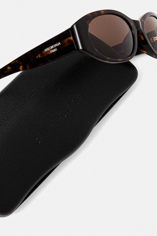 Balenciaga okulary przeciwsłoneczne brązowy BB0369SK