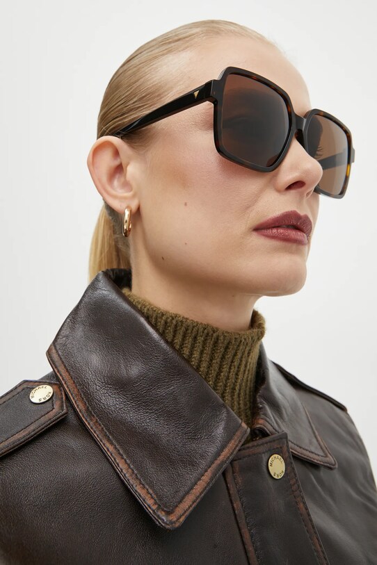 Солнцезащитные очки Bottega Veneta прямоугольные коричневый BV1317SK