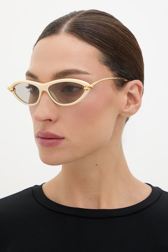 Bottega Veneta okulary przeciwsłoneczne damskie złoty BV1390S