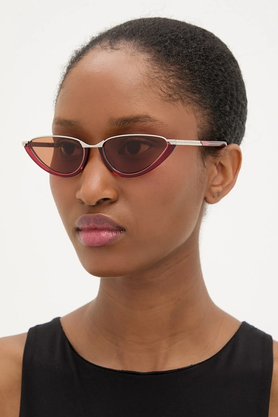 Bottega Veneta okulary przeciwsłoneczne kocie oczy czerwony BV1346S