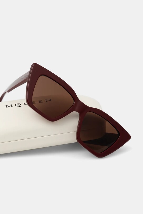 Akcesoria Alexander McQueen okulary przeciwsłoneczne AM0507S brązowy