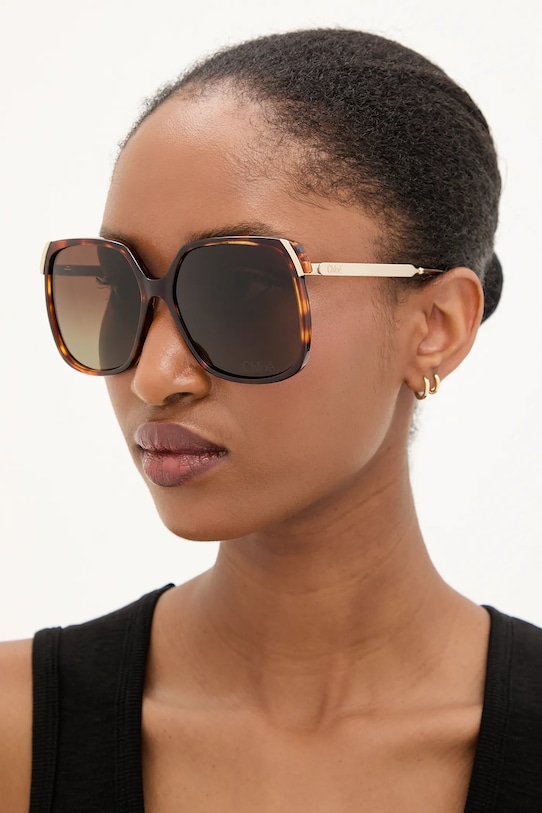 Chloé ochelari de soare uniforme maro CH0286S