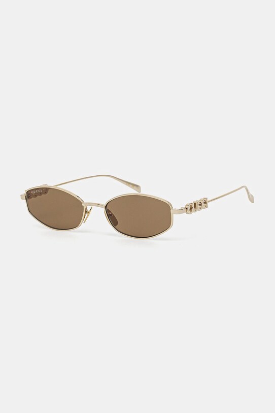 Сонцезахисні окуляри Gucci однотонна з деталлю золотий GG1802S