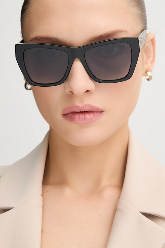 Moschino okulary przeciwsłoneczne prostokątne czarny MOS181/S