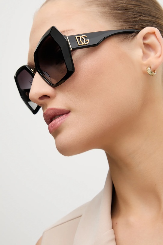Dolce & Gabbana ochelari geometric negru 0DG4377