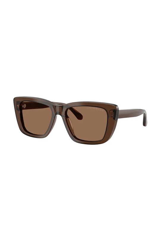 Emporio Armani okulary przeciwsłoneczne prostokątne brązowy 0EA4246U