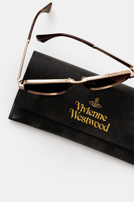 Akcesoria Vivienne Westwood okulary przeciwsłoneczne Suzi VW7037 złoty