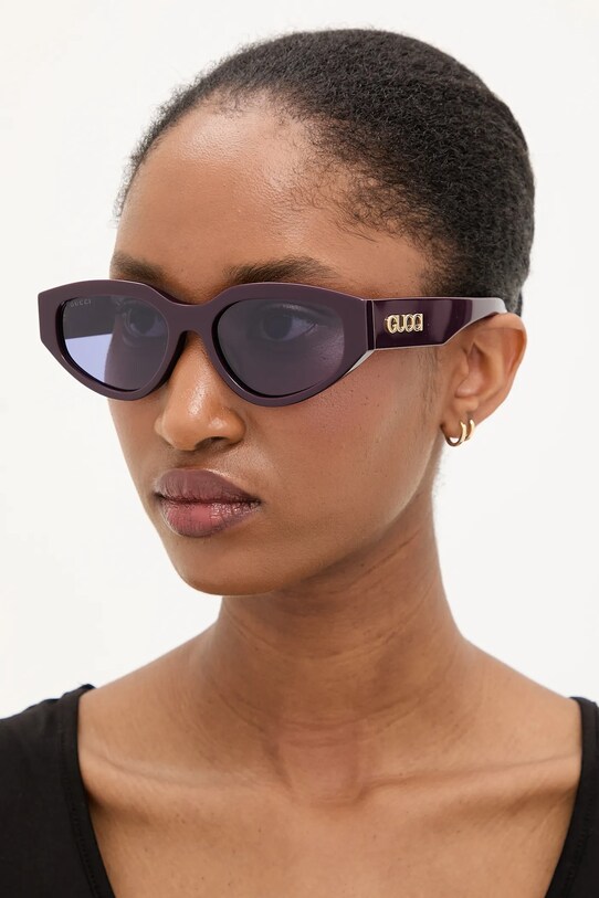 Gucci okulary przeciwsłoneczne jednolita bordowy GG1845SA