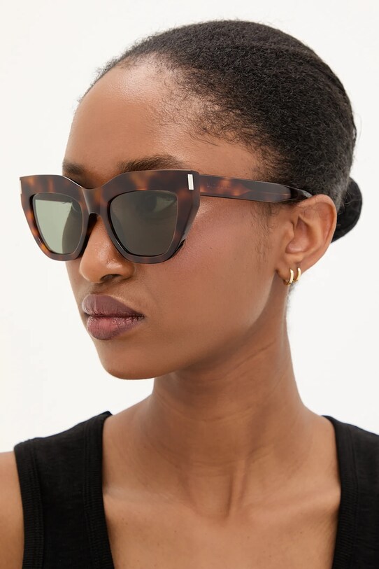Saint Laurent okulary przeciwsłoneczne jednolita brązowy SL.759