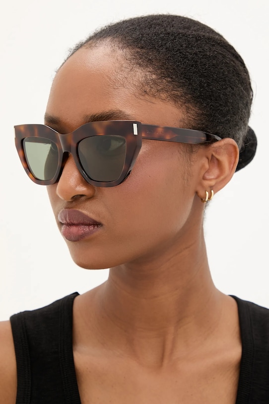 Saint Laurent okulary przeciwsłoneczne jednolita brązowy SL.759