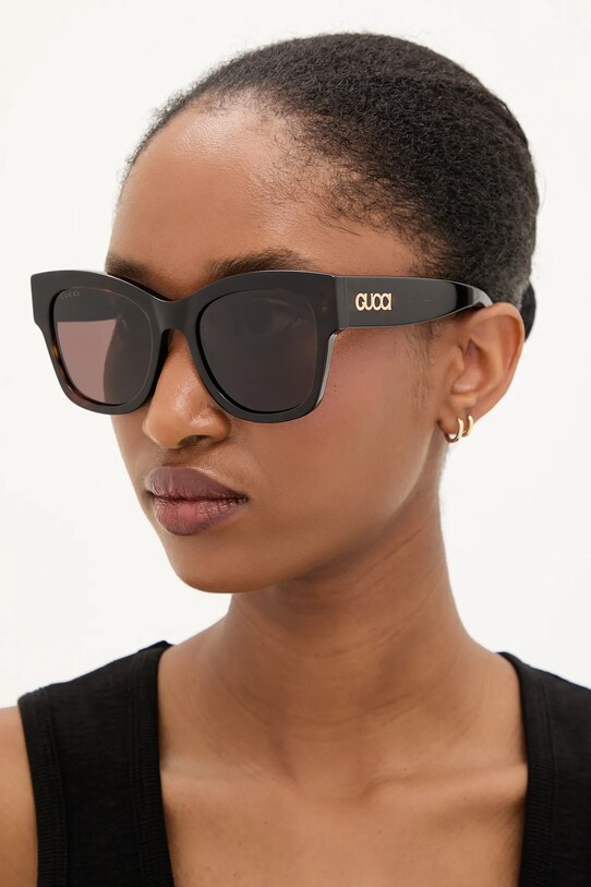 Солнцезащитные очки Gucci геометрические коричневый GG1789S