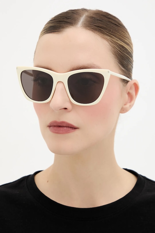 Saint Laurent okulary przeciwsłoneczne KATE THIN jednolita beżowy SL.214.KATE.THIN