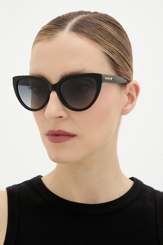 Love Moschino okulary przeciwsłoneczne jednolita czarny MOL095/S