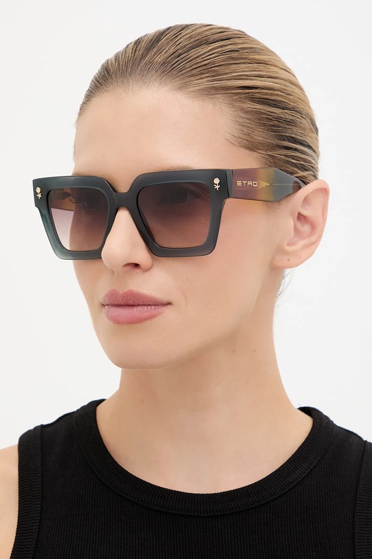 Etro okulary prostokątne zielony ETRO.0113/S