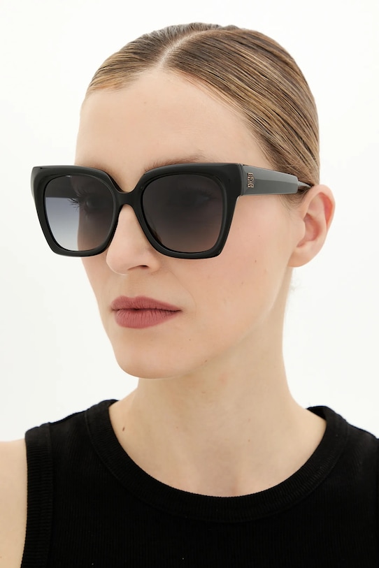 Tommy Hilfiger okulary przeciwsłoneczne kocie oczy czarny TH.2285/S