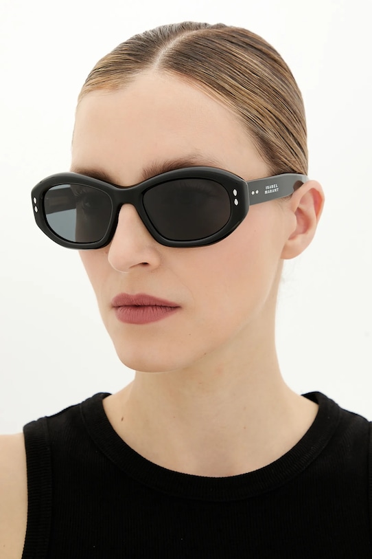 Isabel Marant okulary przeciwsłoneczne prostokątne czarny IM.0237/S