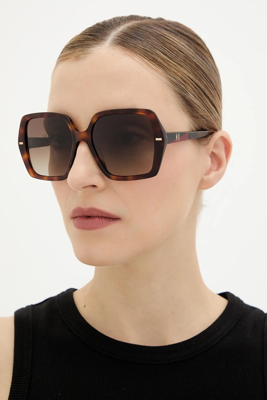 Carolina Herrera okulary przeciwsłoneczne gradientowa brązowy HER.0332/G/S