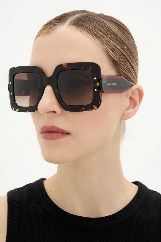 Carolina Herrera okulary przeciwsłoneczne prostokątne brązowy HER.0322/S