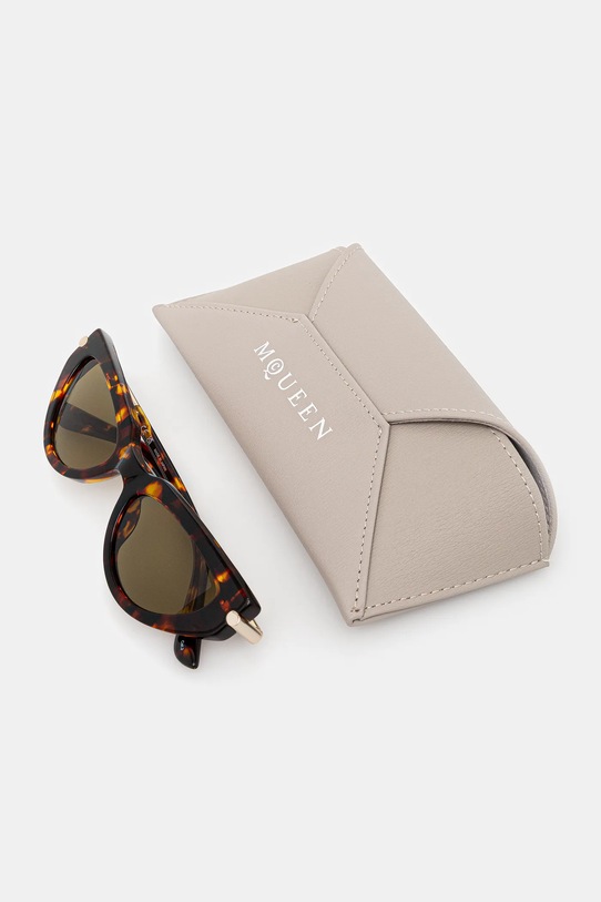 Alexander McQueen okulary przeciwsłoneczne AM0520S brązowy