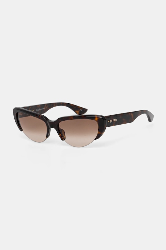 Alexander McQueen okulary przeciwsłoneczne AM0533S brązowy AA00