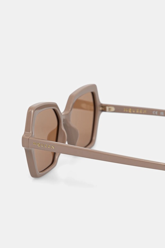 Alexander McQueen okulary przeciwsłoneczne beżowy AM0537S