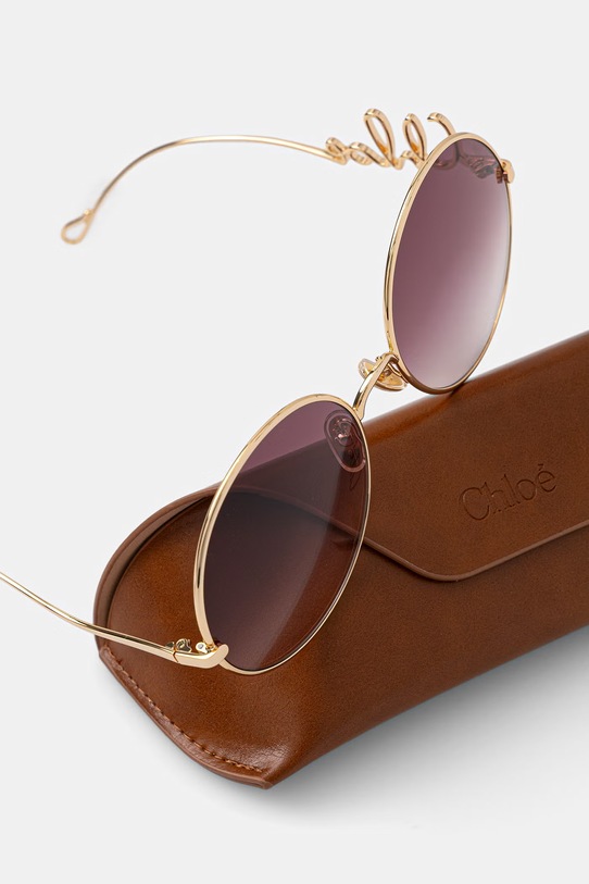 Akcesoria Chloe okulary przeciwsłoneczne okrągłe damskie CH0329S złoty