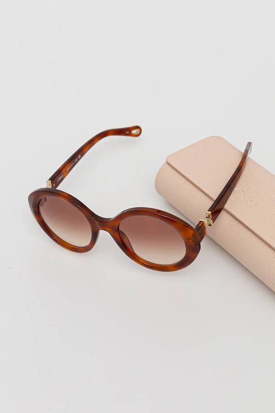 Akcesoria Chloé okulary przeciwsłoneczne CH0332S brązowy