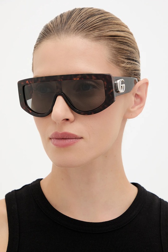 Gucci okulary przeciwsłoneczne jednolita brązowy GG1950S